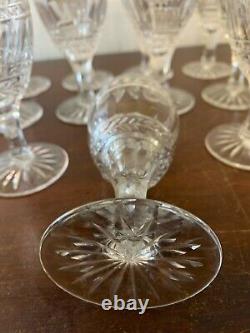 9 verres à vin modèle Clovis cristal de Saint Louis Attribué / prix à la pièce