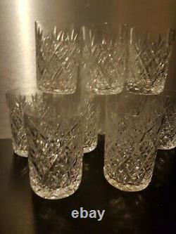 9 verres gobelets en cristal de Saint Louis modèle FLORENCE old crystal glass