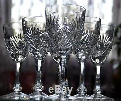 ANCIENNES 6 verres cristal TAILLE MOSELLE ST. LOUIS chaque pièce signée