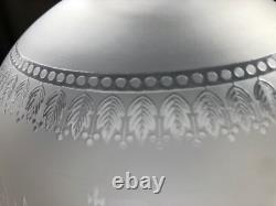 Abat-jour globes cristal Gravé lampe Baccarat St Louis décor floral portrait Abat-jour globes cristal Gravé lampe Baccarat St Louis décor floral portrait