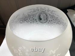 Abat-jour globes cristal Gravé lampe Baccarat St Louis décor floral portrait