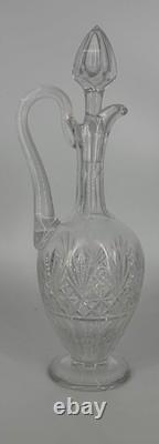 Aiguière Saint-Louis en cristal taillé avec bouchon