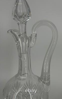 Aiguière Saint-Louis en cristal taillé avec bouchon