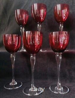 Amadeus 6 verres Roemer Calice Vin/eau cristal de st Louis Rouge 24cm (2)