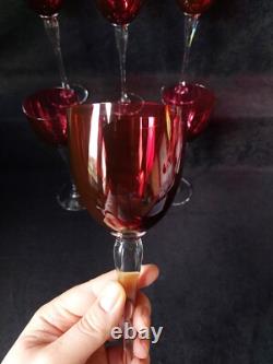Amadeus 6 verres Roemer Calice Vin/eau cristal de st Louis Rouge 24cm (2)