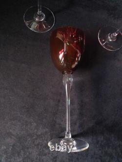 Amadeus 6 verres Roemer Calice Vin/eau cristal de st Louis Rouge 24cm (2)