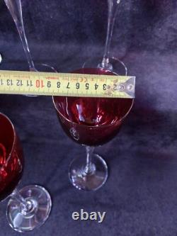 Amadeus 6 verres Roemer Calice Vin/eau cristal de st Louis Rouge 24cm (2)