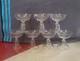 Ancien 7 Verres À Champagne Cristal St. Louis Modèle Cluny. Décor Monogramme