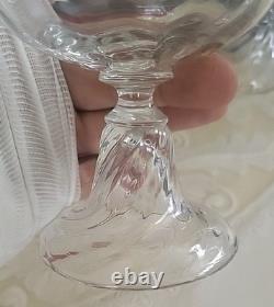 Ancien 7 Verres À Champagne Cristal St. Louis Modèle Cluny. Décor Monogramme