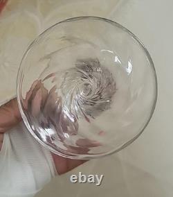 Ancien 7 Verres À Champagne Cristal St. Louis Modèle Cluny. Décor Monogramme