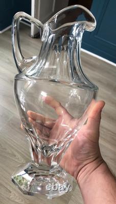 Ancien Grand Broc Pichet Cristal Facette MOSER Baccarat Saint Louis