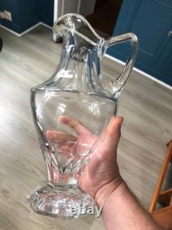 Ancien Grand Broc Pichet Cristal Facette MOSER Baccarat Saint Louis
