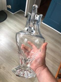 Ancien Grand Broc Pichet Cristal Facette MOSER Baccarat Saint Louis