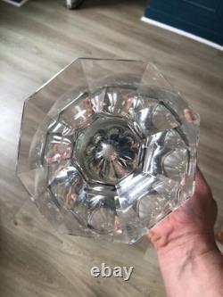 Ancien Grand Broc Pichet Cristal Facette MOSER Baccarat Saint Louis