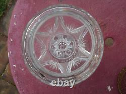 Ancien Grand Vase Pique Fleurs Cristal Taillé Val Saint Lambert St Louis