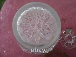 Ancien Grand Vase Pique Fleurs Cristal Taillé Val Saint Lambert St Louis