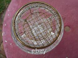 Ancien Grand Vase Pique Fleurs Cristal Taillé Val Saint Lambert St Louis