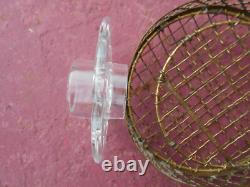 Ancien Grand Vase Pique Fleurs Cristal Taillé Val Saint Lambert St Louis