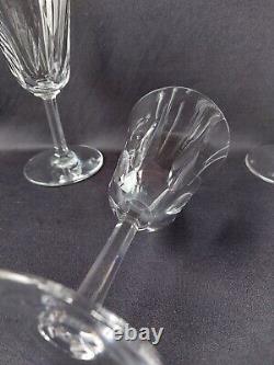 Ancien Service de 6 verres à vin /eau cristal de st Louis modèle Cerdagne 16cm