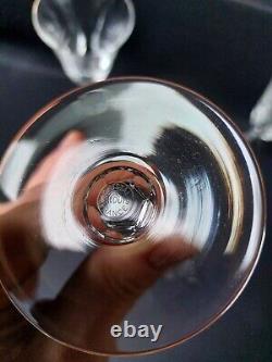 Ancien Service de 6 verres à vin /eau cristal de st Louis modèle Cerdagne 16cm
