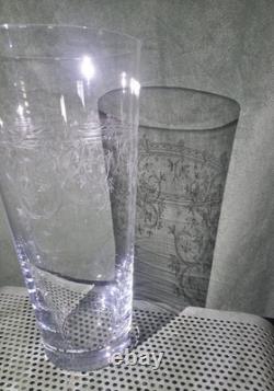 Ancien grand vase en cristal taillé / gravé Baccarat ST Louis autre