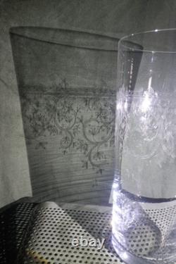 Ancien grand vase en cristal taillé / gravé Baccarat ST Louis autre