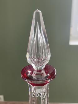 Ancien service à liqueur cristal taillé de couleur Saint Louis Val saint Lambert