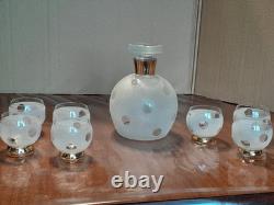Ancien service carafe + 7 verres cristal Baccarat, Saint Louis