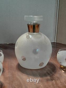 Ancien service carafe + 7 verres cristal Baccarat, Saint Louis