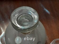 Ancien service carafe + 7 verres cristal Baccarat, Saint Louis