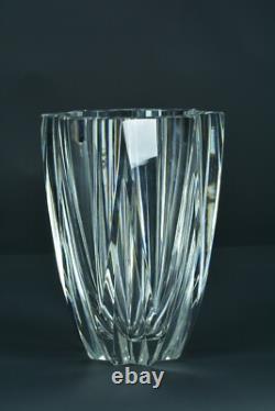 Ancien vase Moderniste étoile en Cristal de Saint Louis 1950 vintage déco