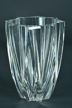 Ancien vase Moderniste étoile en Cristal de Saint Louis 1950 vintage déco