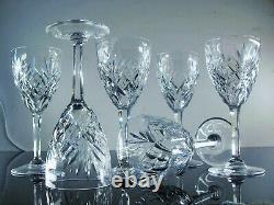 Ancienne 6 Verres A Eau Vin Rouge Cristal Taille Modele Chantilly St Louis Signe