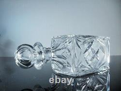 Ancienne Carafe Whisky Digestif En Cristal Taille Chantilly St Louis Signee