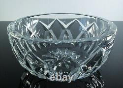 Ancienne Coupe Saladier Cristal Massif Taille Diamant Camargue St Louis Signée