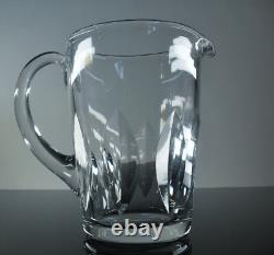 Ancienne Cruche Broc Cristal Massif Taille Modelé Jersey St Louis Signe