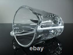 Ancienne Cruche Broc Cristal Massif Taille Modelé Jersey St Louis Signe