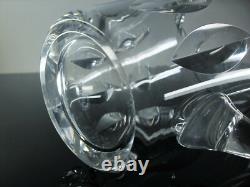 Ancienne Cruche Broc Cristal Massif Taille Modelé Jersey St Louis Signe