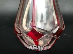 Ancienne Lampe Berger Cristal De Saint Louis Rouge