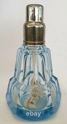 Ancienne Lampe Berger cristal coloré, Baccarat ou St Louis