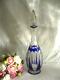 Ancienne Carafe St Louis Cristal Taillé Double Couche Bleu Modèle Beaufort 1930