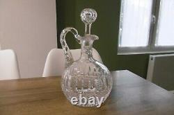 Ancienne carafe aiguière en cristal de Saint Louis modèle Tommy