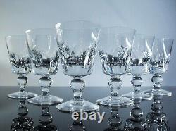 Anciennes 6 Verres A Digestif En Cristal Taille Modelé Jersey St Louis Signe