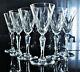 Anciennes 6 Verres A Vin Eau Cristal Taille Modelé Ardèche St Louis Signe