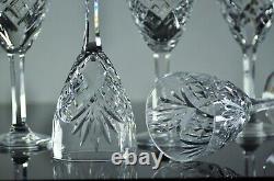 Anciennes 6 Verres A Vin En Cristal Taille Modelé Chantilly St Louis Non Signe