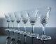Anciennes 6 Verres A Vin En Cristal Taille Modelé Tarn St Louis Signe