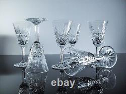 Anciennes 6 Verres A Vin En Cristal Taille Modelé Tarn St Louis Signe