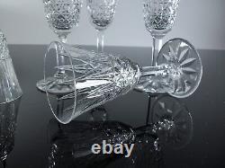 Anciennes 6 Verres A Vin En Cristal Taille Modelé Tarn St Louis Signe