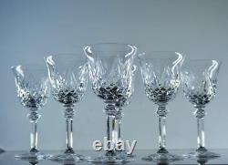 Anciennes 6 Verres A Vin En Cristal Taille Souffle Modele Sammy Taille St Louis