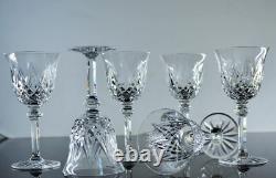 Anciennes 6 Verres A Vin En Cristal Taille Souffle Modele Sammy Taille St Louis